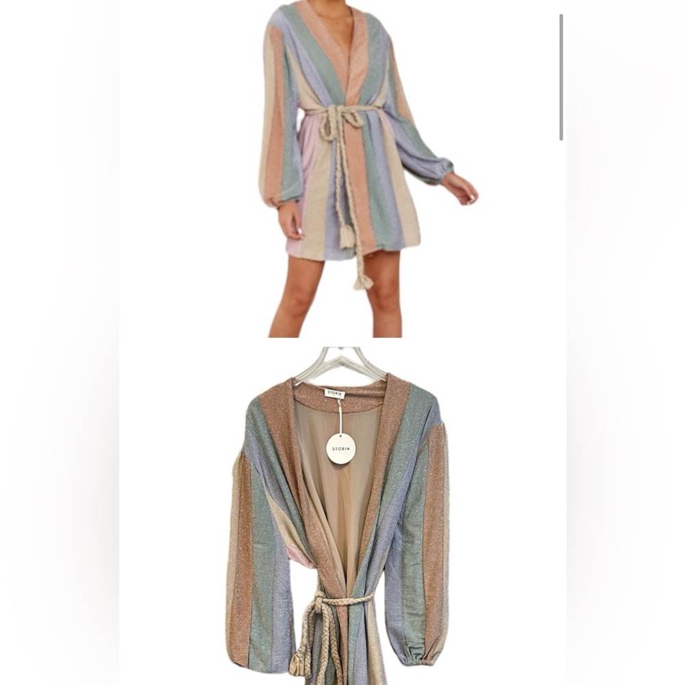 Wrap shimmer dress